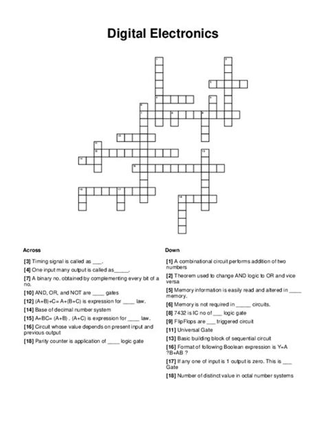 Signal That Comes Out Of An Electronic System Crossword .